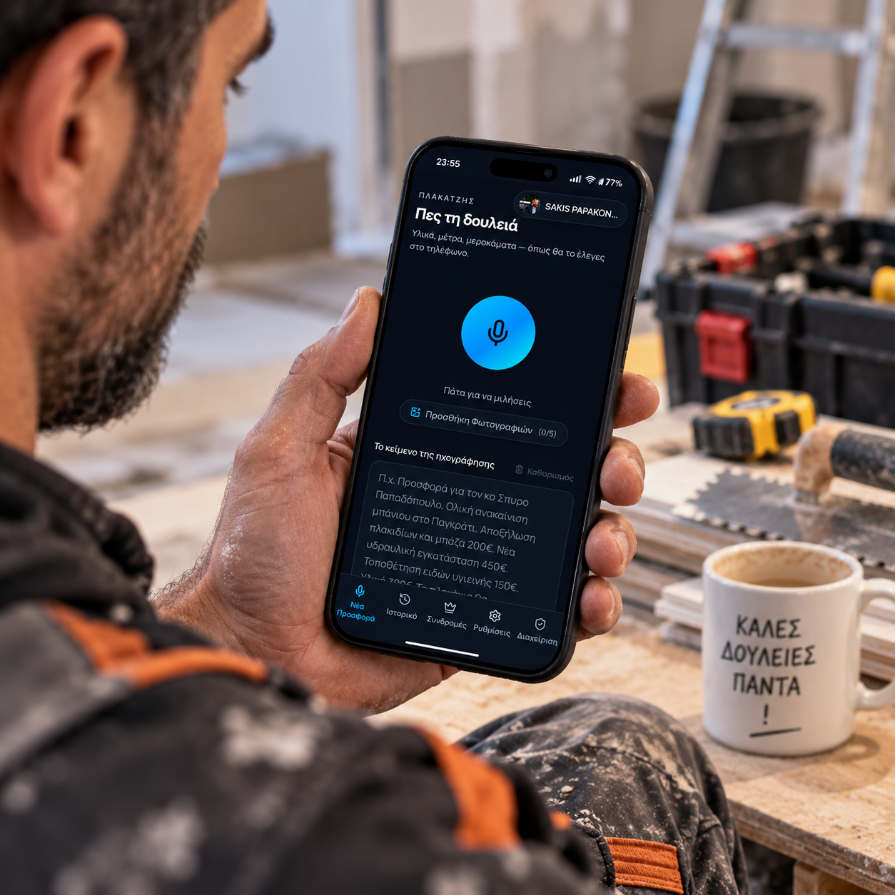 Prosfo Mobile App Interface